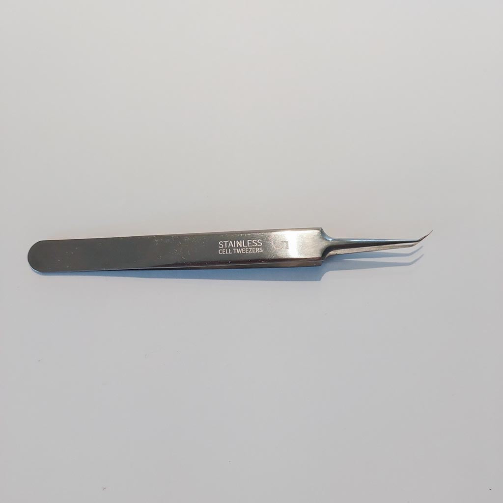 Tweezers crooked, 1 pcs.